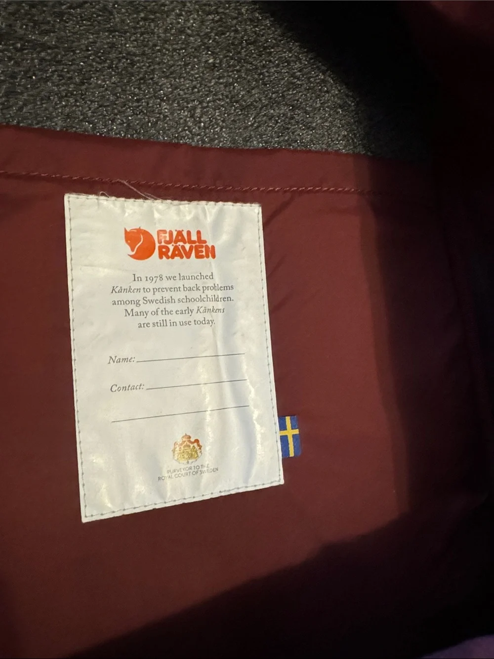 Fjallraven Kånken Backpack in Burgundy